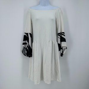 Go Couture NWOT Women's White Black Contrast Print Dress Size Medium